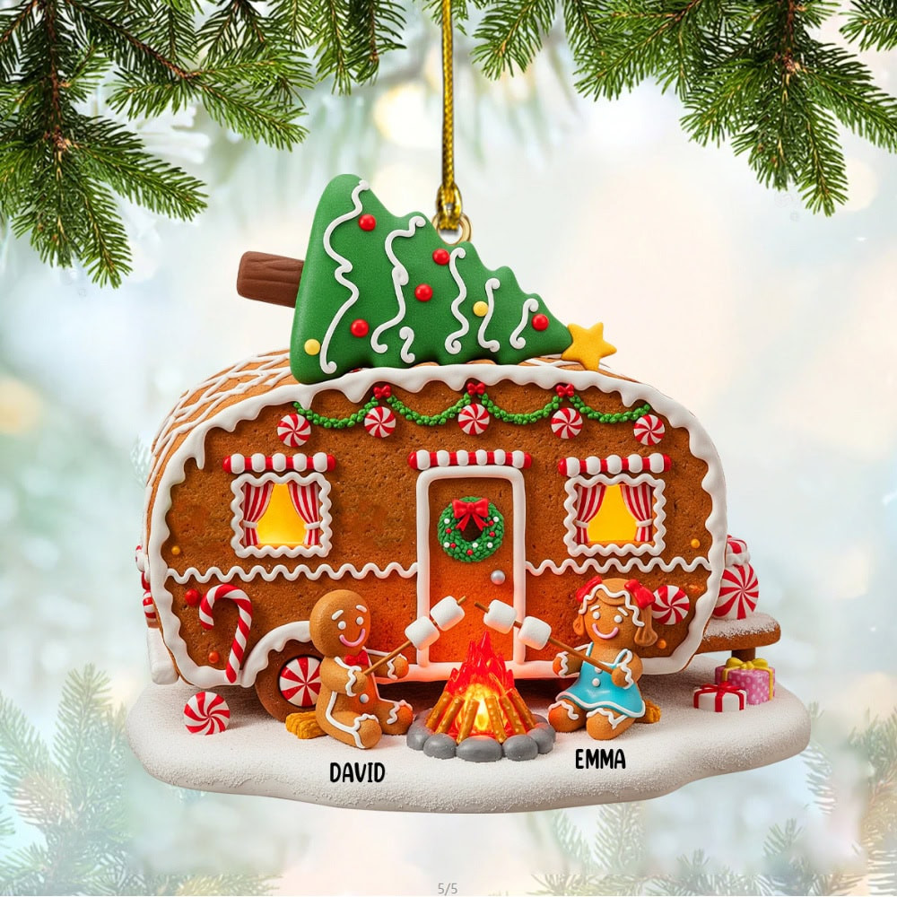 Personalized Gingerbread Couple Christmas Acrylic Ornament Gift For Couple