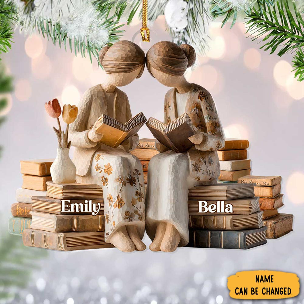 Personalized Girls Read Books Christmas Ornament Xmas Home Decor Christmas Gifts For Friends