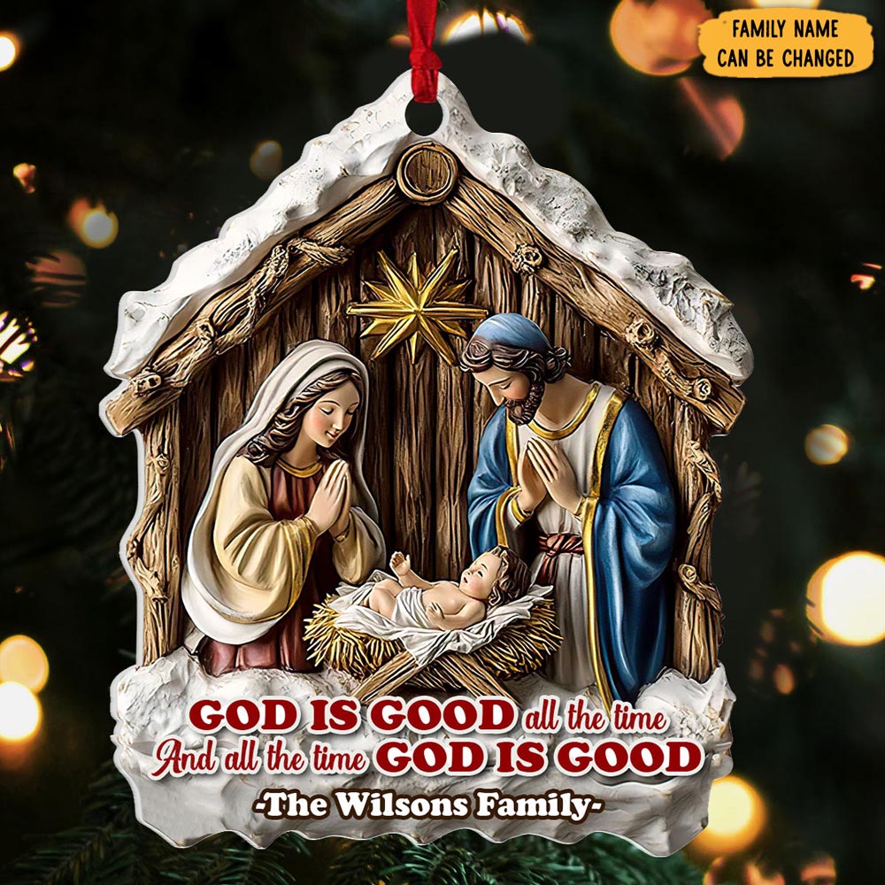 Personalized God Is Good All The Time Christmas Ornament Xmas Gifts For Family Members