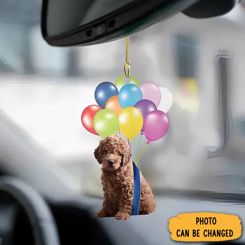 Personalized Golden Doodle Fly With Bubbles Car Hanging Ornament Lovely New Year Ornament Keepsake