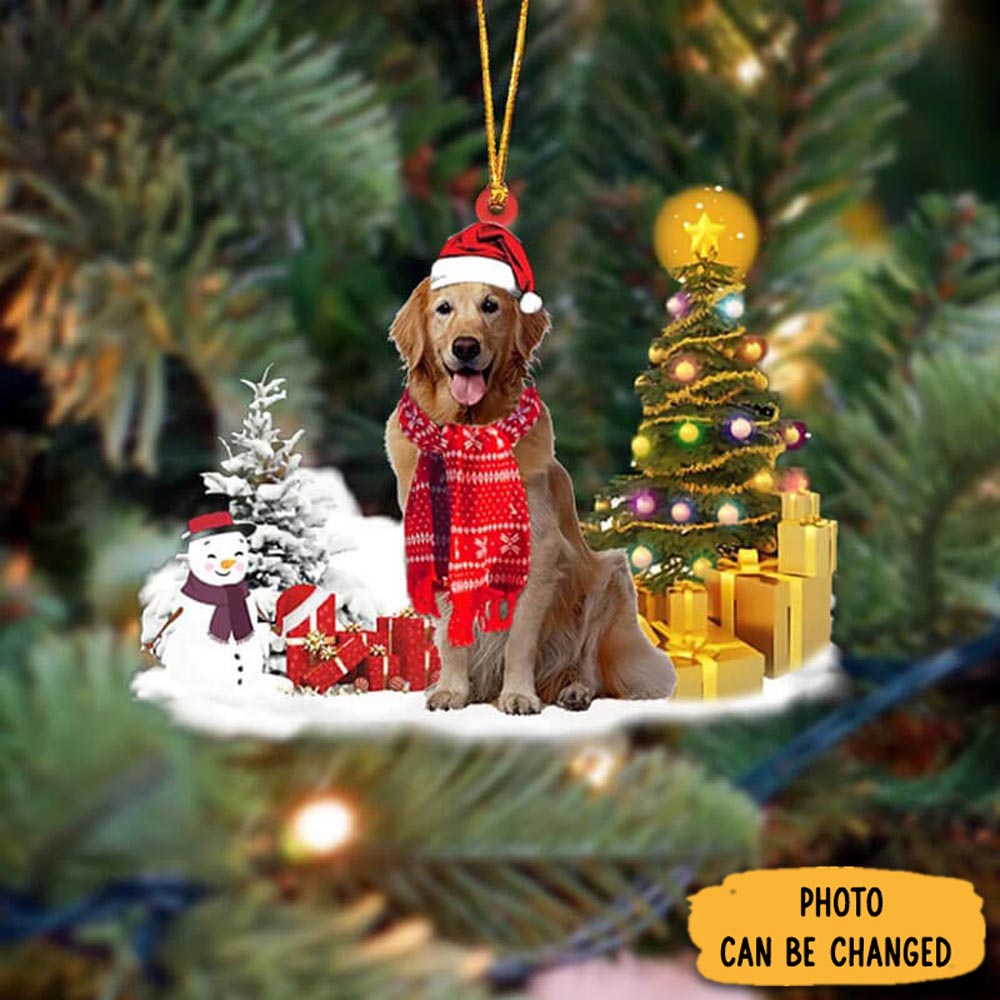 Personalized Golden Retriever Christmas Ornament Meaningful Birthday Ornament Gift