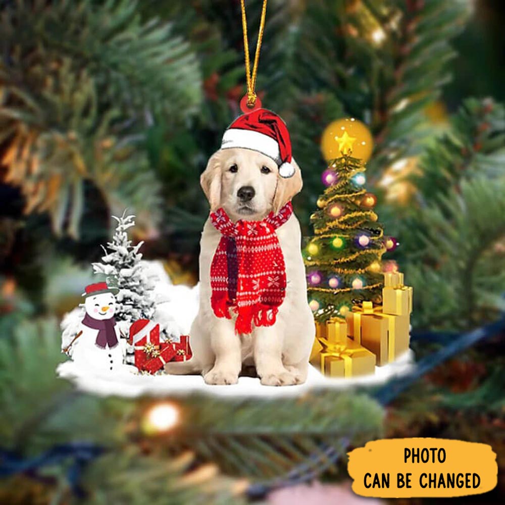 Personalized Golden Retriever Christmas Ornament Thoughtful Valentine Ornament Gift