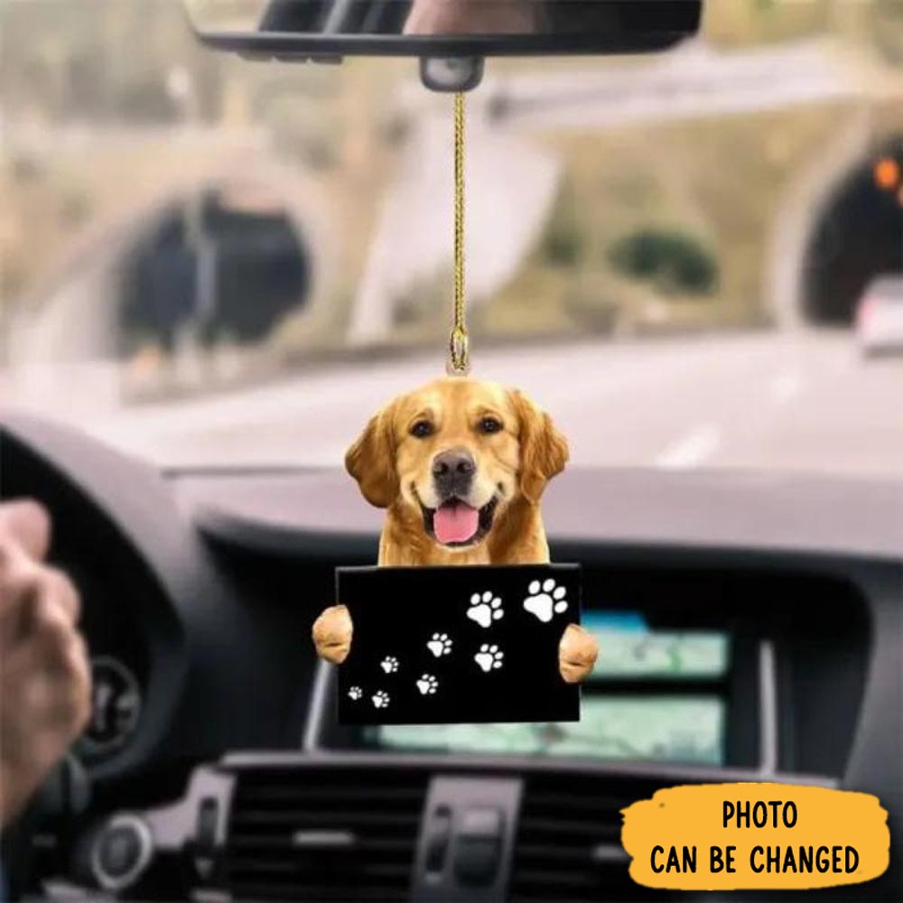 Personalized Golden Retriever Fly With Bubbles Car Hanging Ornament Beautiful Graduation Ornament Gift