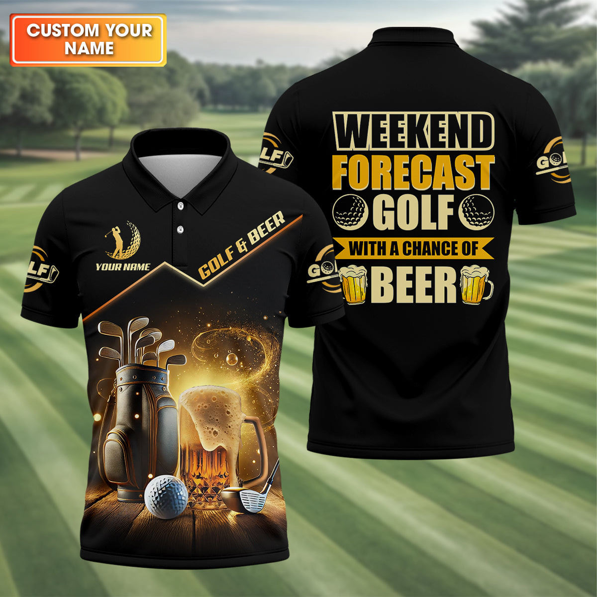 Personalized Golf And Beer Polo Shirt Unique Golf Clothes Great Gift For Brothers