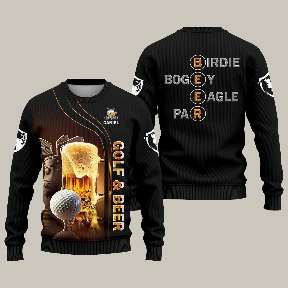 Personalized Golf And Beer Sweatshirt Best Golf Apparel Father's Day Present