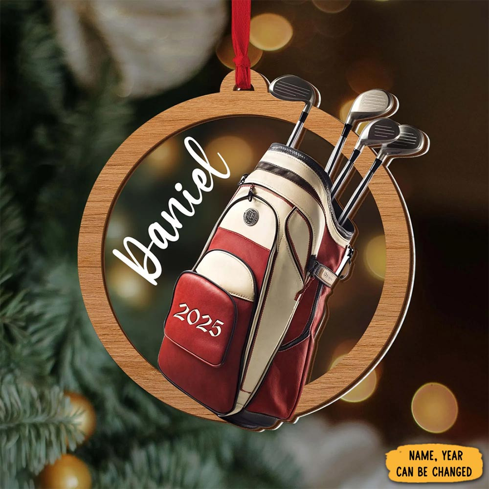 Personalized Golf Bag 2025 Christmas Ornament Xmas Decor Golf Player Christmas Present