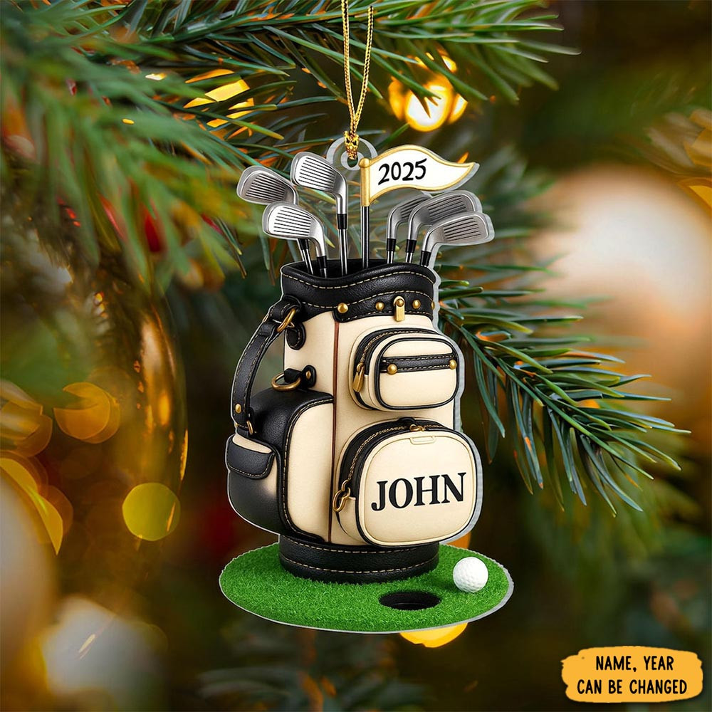 Personalized Golf Bag Christmas Ornament Christmas Indoor Decor Holiday Gifts For Coworkers