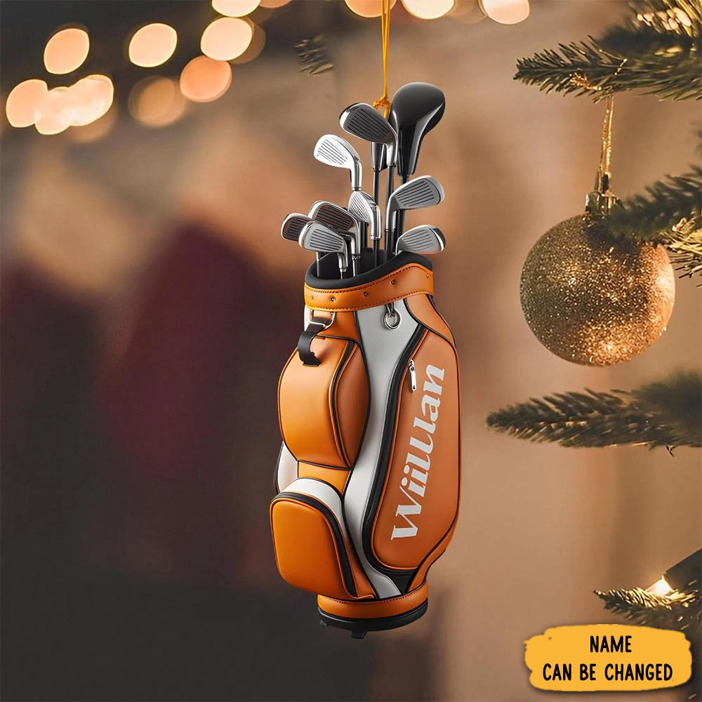 Personalized Golf Bag Christmas Ornament Christmas Tree Decor Xmas Presents For Golf Players
