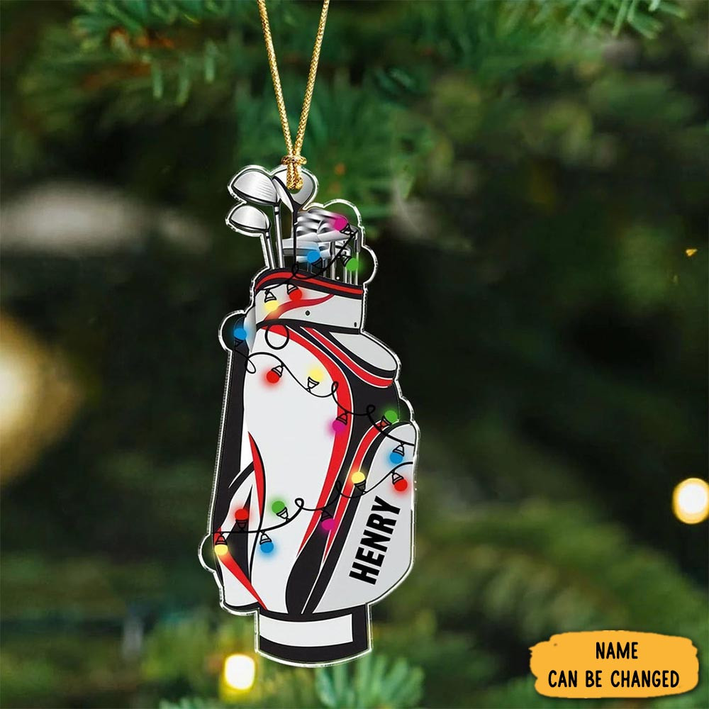 Personalized Golf Bag Christmas Ornament Holiday Decor Christmas Presents For Men