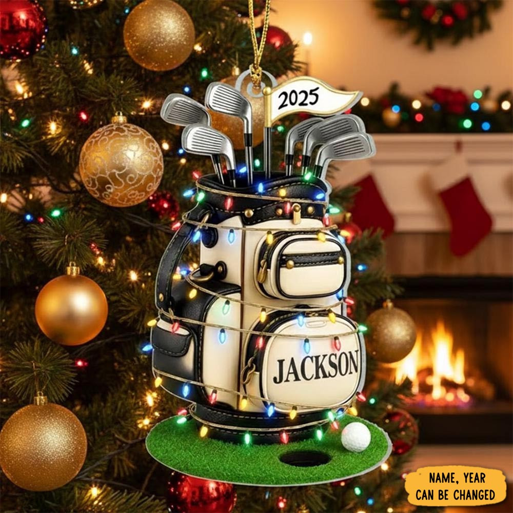 Personalized Golf Bag Christmas Ornament Holiday Decor Xmas Gifts For Golf Players