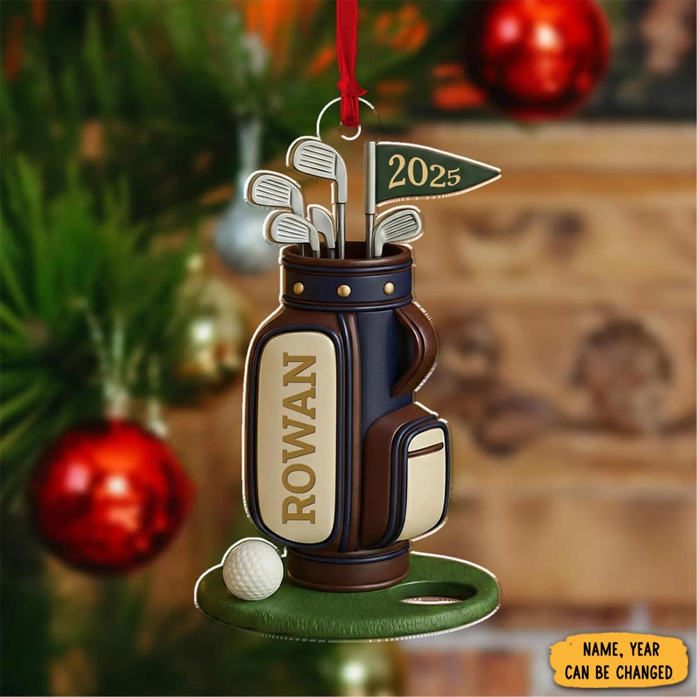 Personalized Golf Bag Christmas Ornament Home Decor Holiday Decor Christmas Ornament Ideas