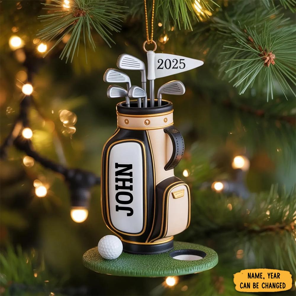 Personalized Golf Bag Christmas Ornament Sport Themed Xmas Decor Christmas Gift Ideas