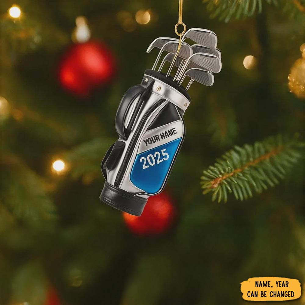 Personalized Golf Bag Christmas Ornament Winter Decor Christmas Presents For Men