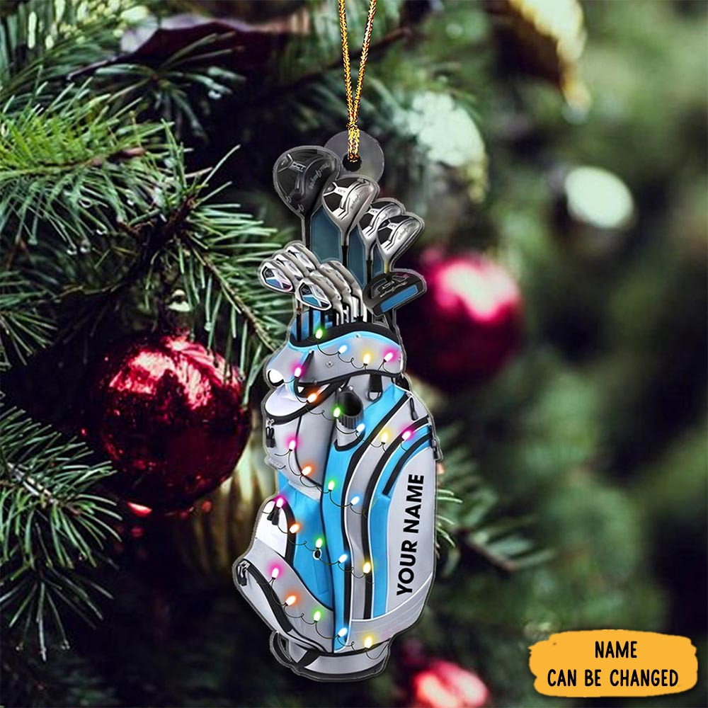 Personalized Golf Bag Christmas Ornament Xmas Tree Decor Christmas Present For Him
