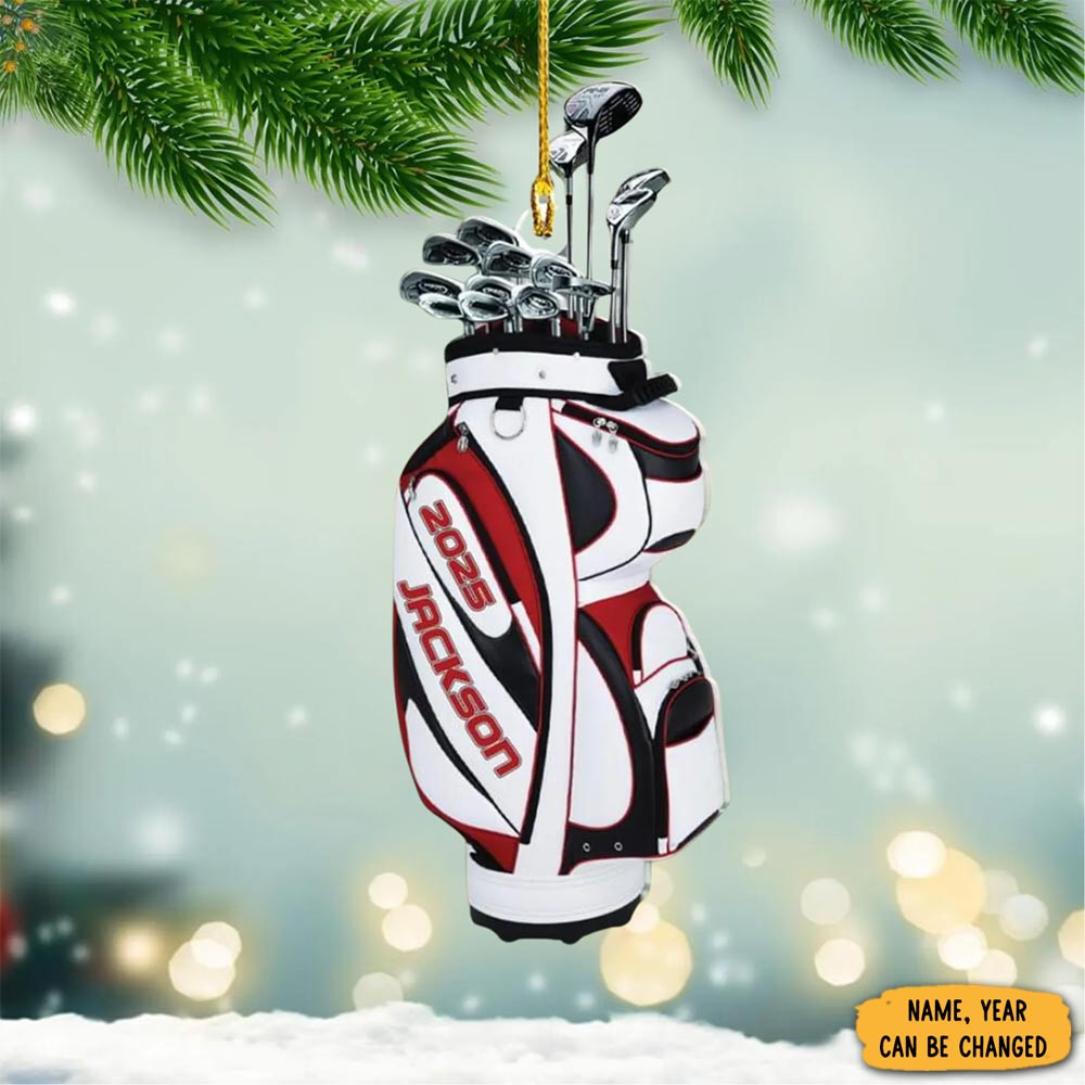 Personalized Golf Bag Christmas Ornament Xmas Tree Decor Personalized Christmas Ornament Gifts