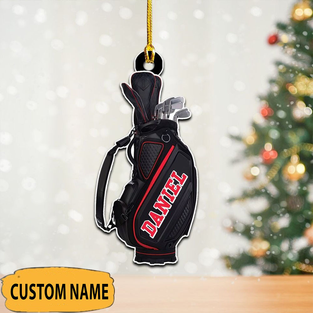 Personalized Golf Bag Ornament Hanging Christmas Decorations Gifts For Golf Lovers