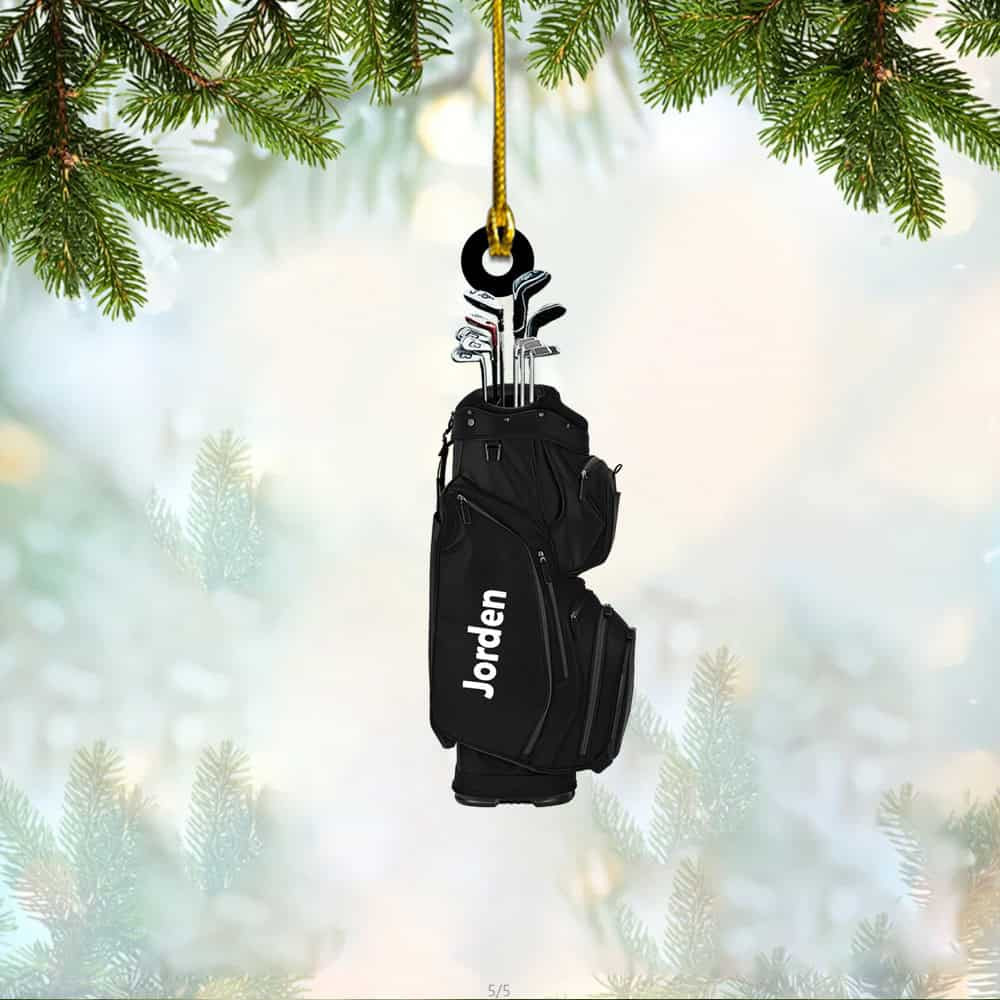 Personalized Golf Bag Set Personalized Acrylic Christmas Ornament Gift For Golf Lover