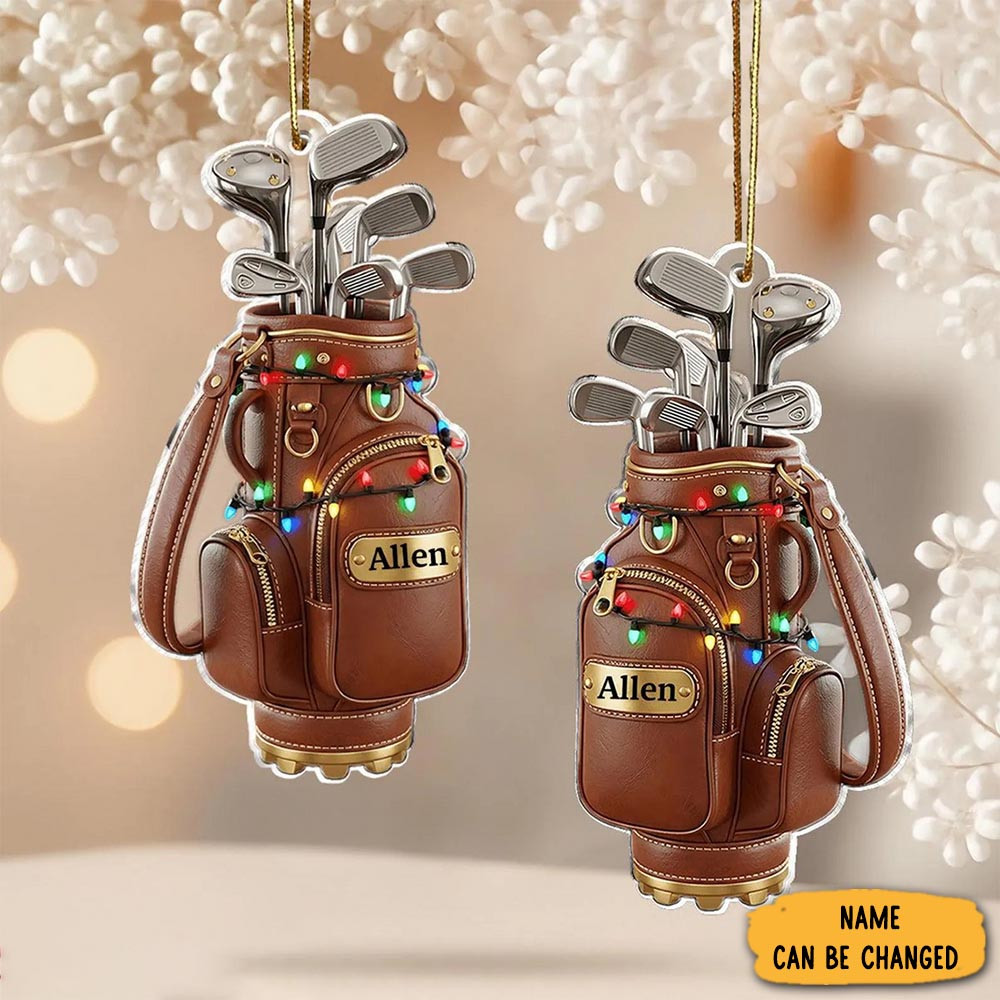 Personalized Golf Bags Christmas Ornament Christmas Tree Decor Unique Golf Presents