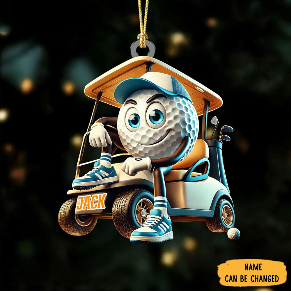 Personalized Golf Ball Driving Christmas Ornament Christmas Decor Xmas Presents For Him