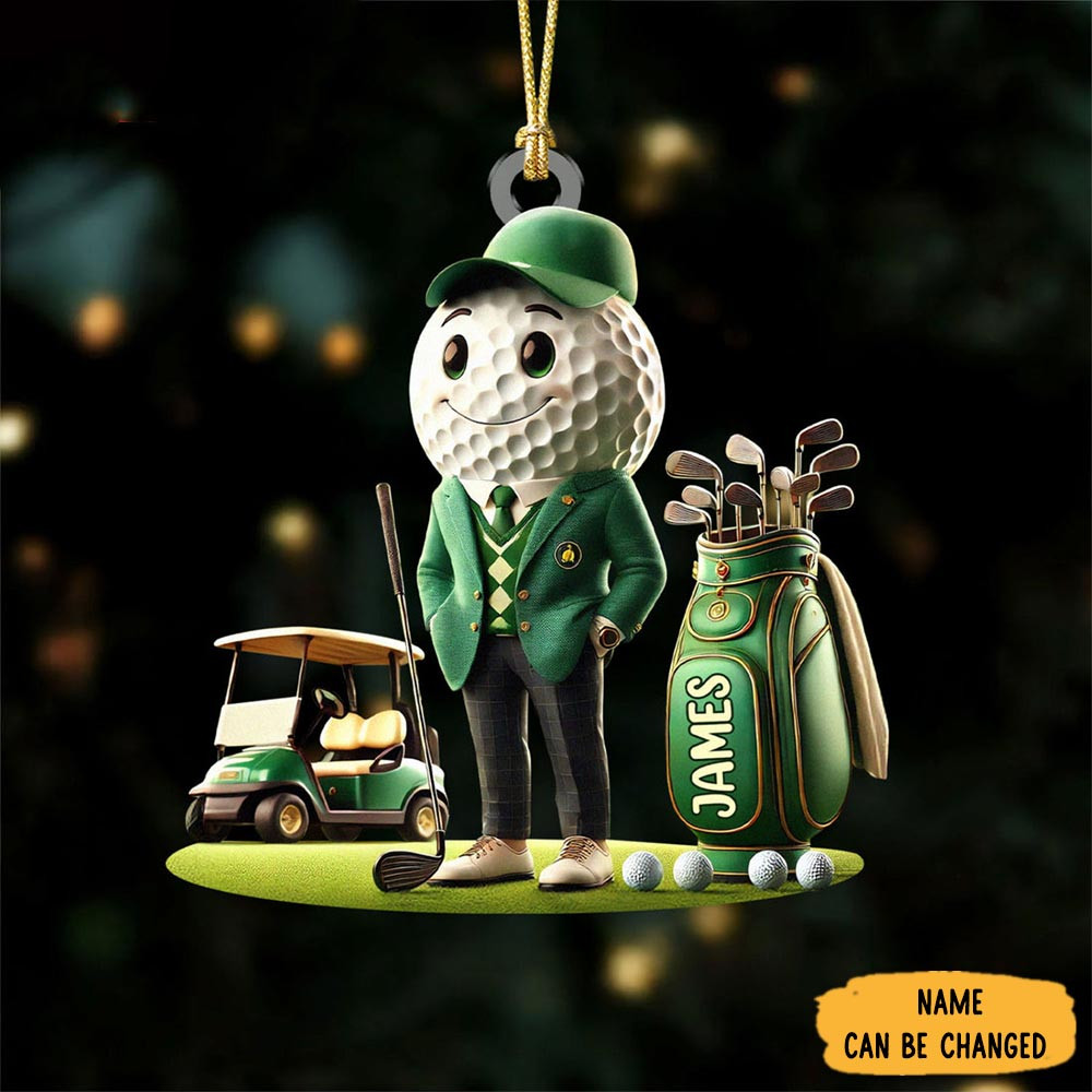 Personalized Golf Ball Man Christmas Ornament Christmas Indoor Decorations Xmas Gift Ideas