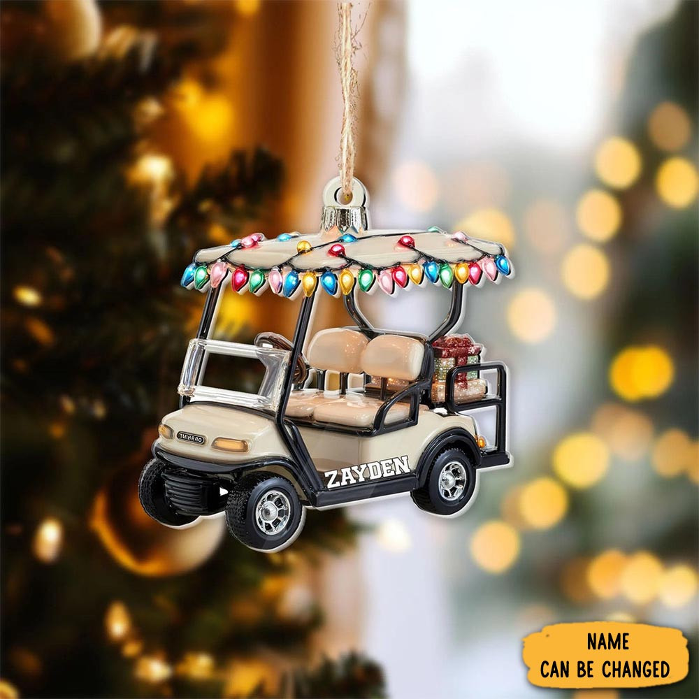 Personalized Golf Cart Christmas Ornament Christmas Decor Holiday Home Decor Xmas Gift For Dad