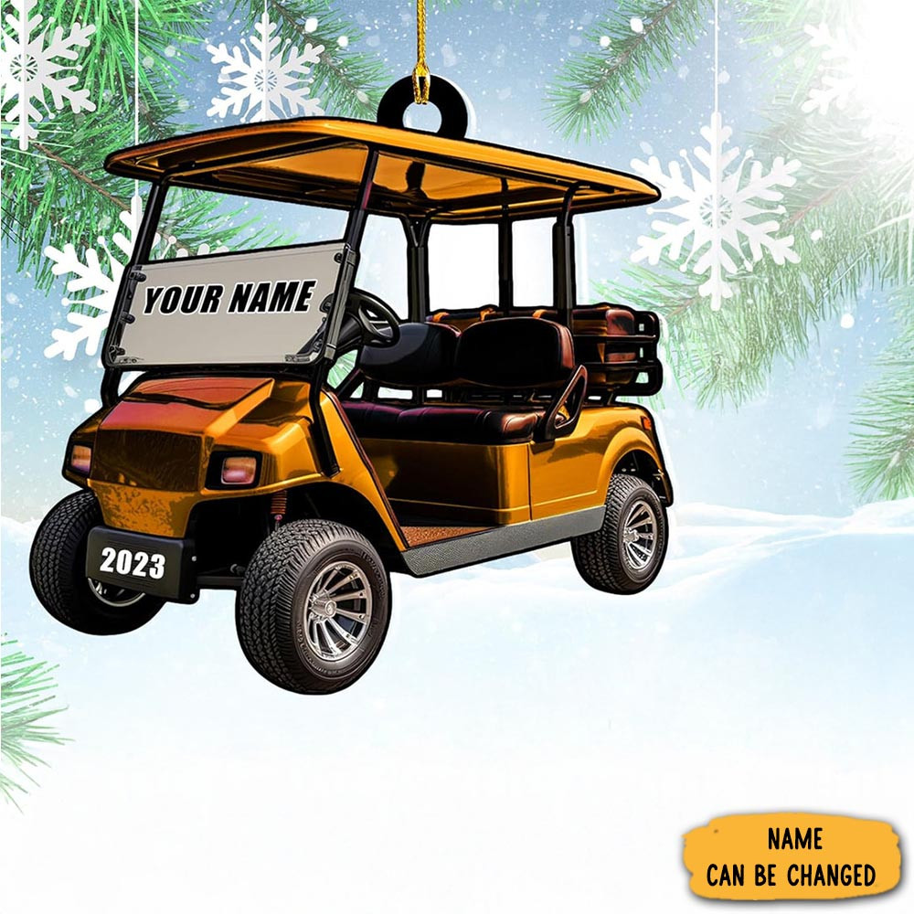 Personalized Golf Cart Christmas Ornament Christmas Indoor Decorations Golfer Presents