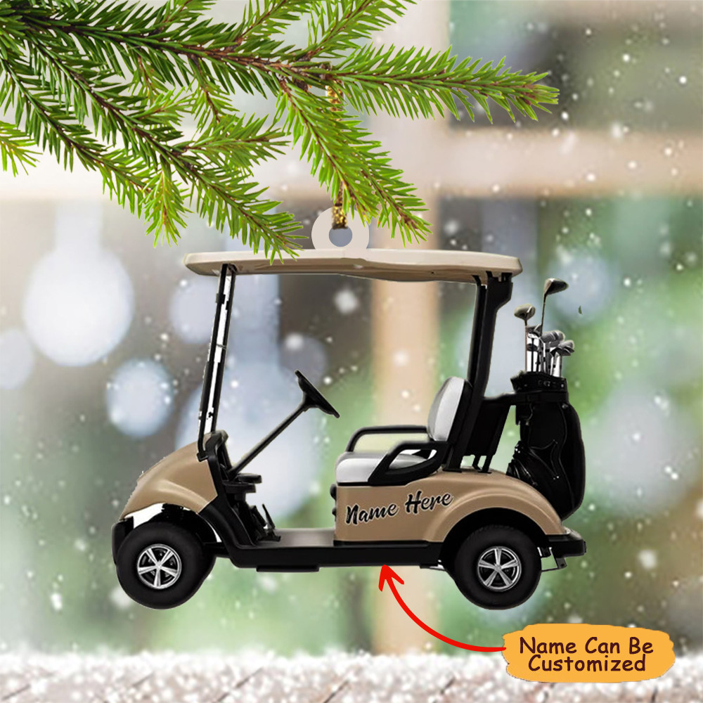 Personalized Golf Cart Christmas Ornament Golf Player Christmas Tree Decoration Ideas 2024
