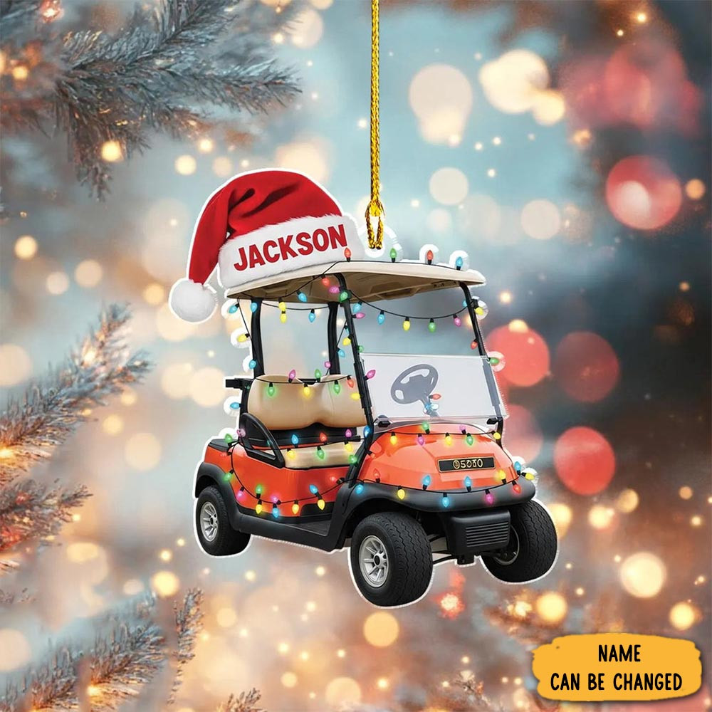 Personalized Golf Cart Christmas Ornament Xmas Home Decor Christmas Gifts For Golfer