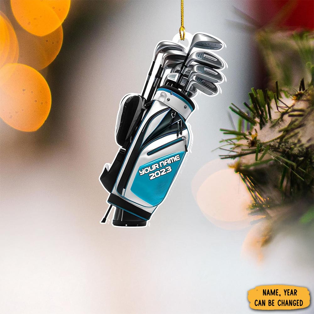 Personalized Golf Christmas Ornaments Golf Keychain Golf Accessories Gift For Golf Lover