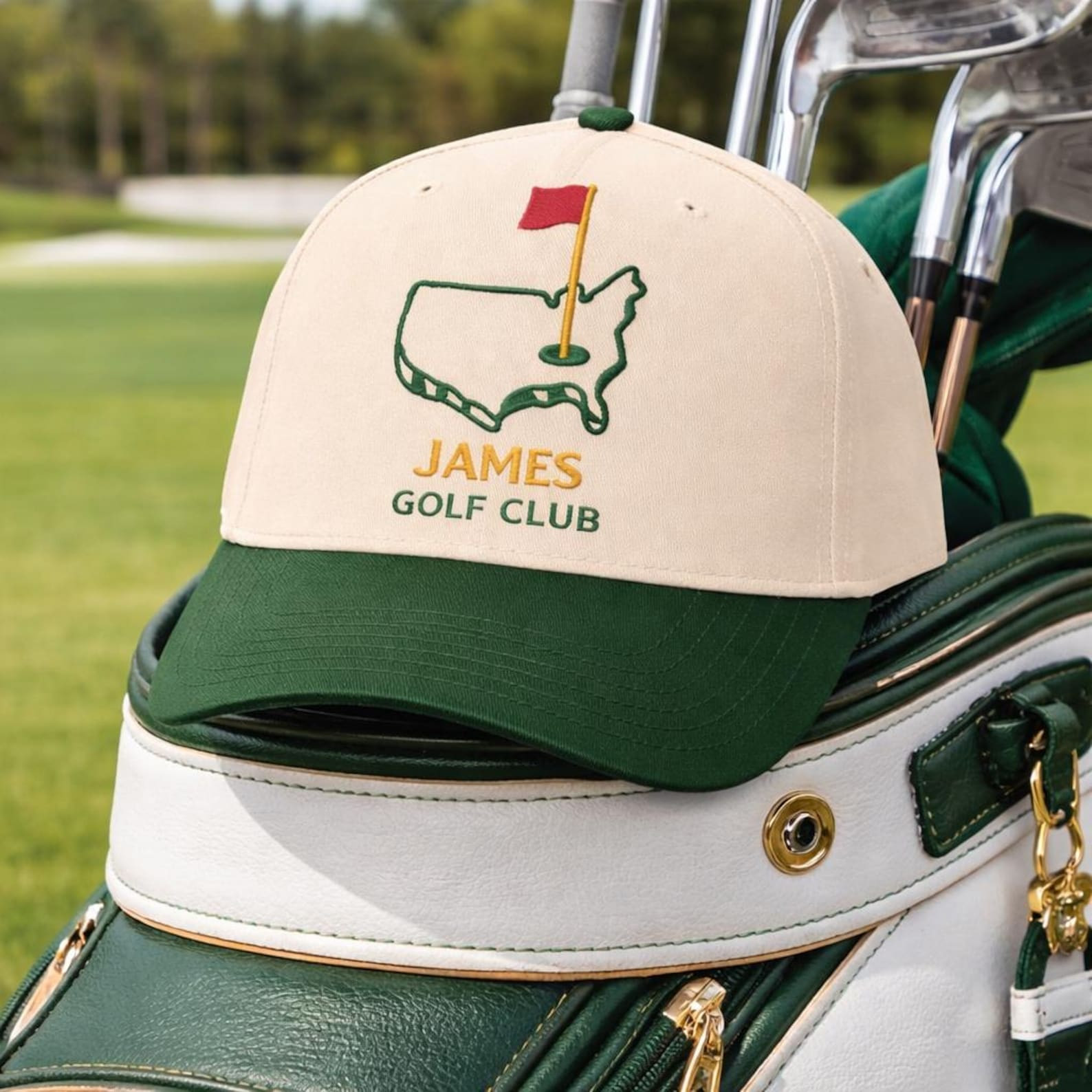 Personalized Golf Club Baseball Hat Masters Golf Vibes Cap Gift For Husband