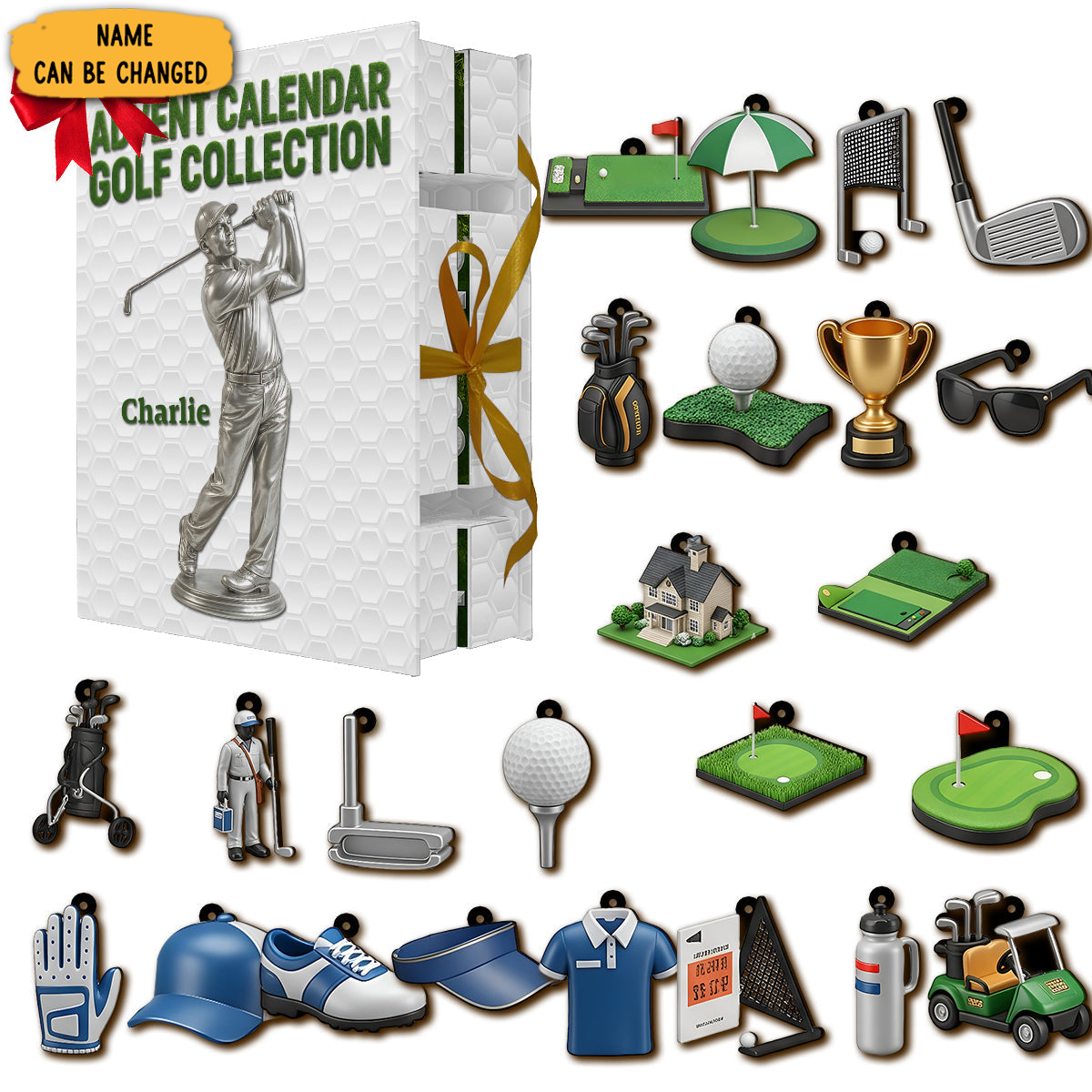 Personalized Golf Collection Advent Calendar Christmas Decor Xmas Advent Calendar Golfer Gift