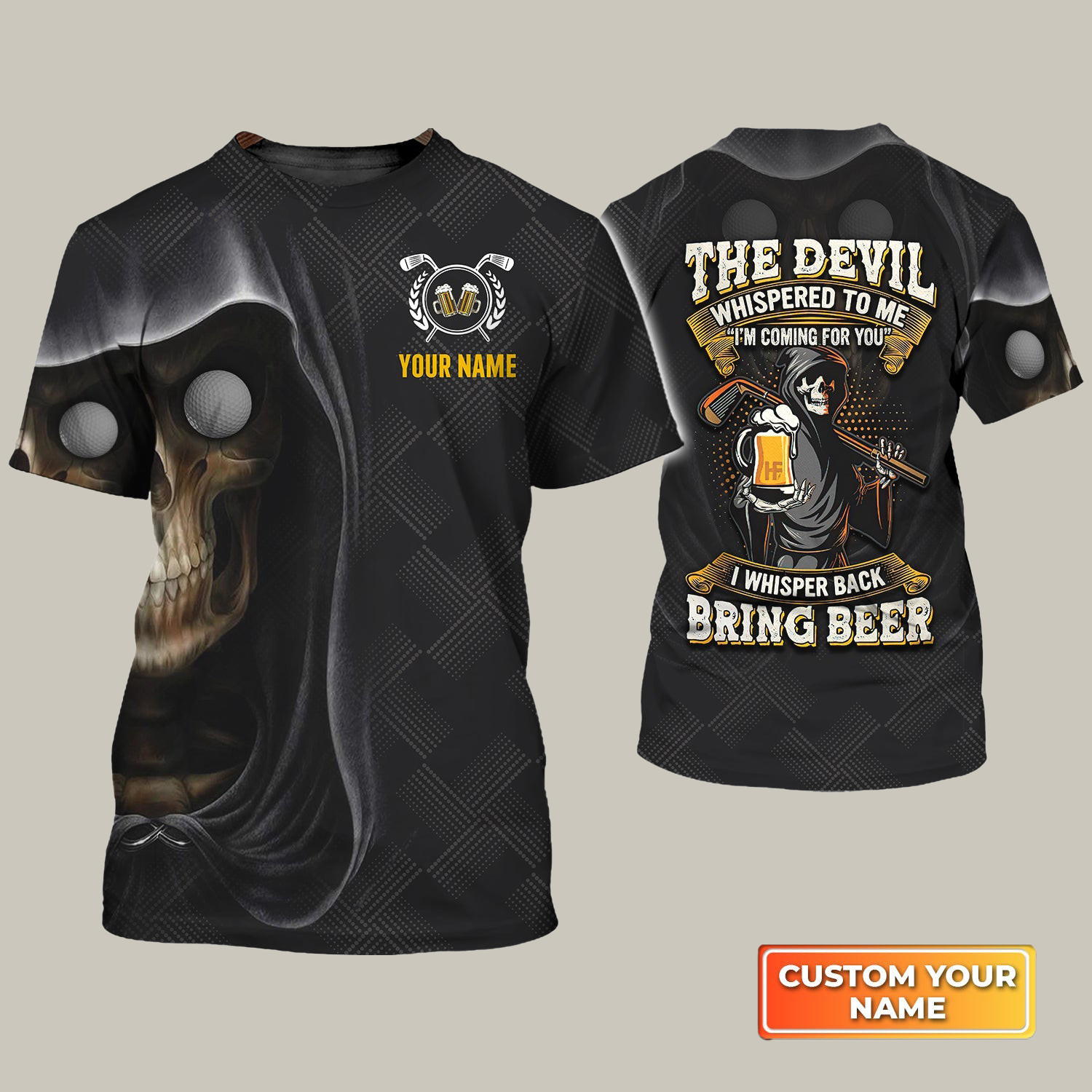 Personalized Golf I Whisper Back Bring Beer Polo Shirt Golf Clothes Fathers Day Present