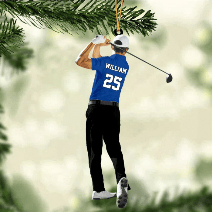Personalized Golf Player Christmas Ornament  Christmas Gift For Golf Lovers