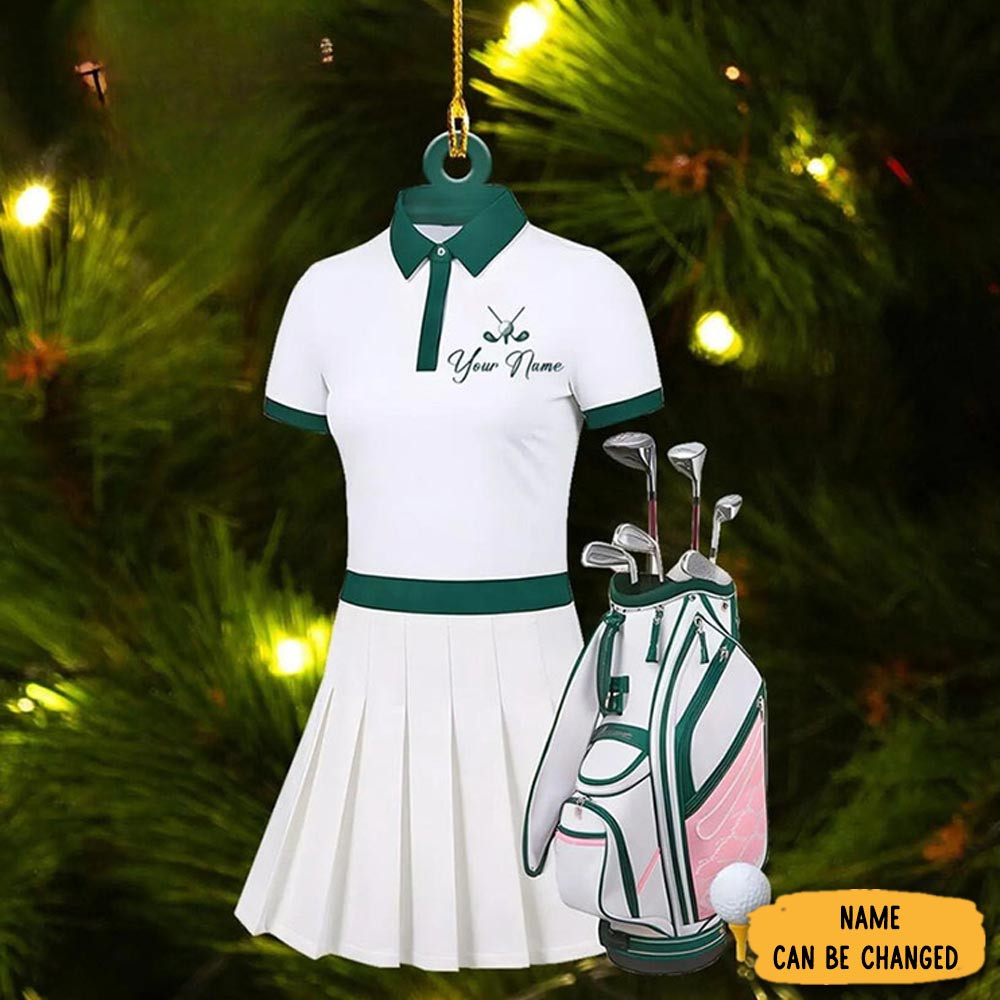 Personalized Golf Skirt Christmas Ornament Xmas Home Decor Golfer Holiday Gifts