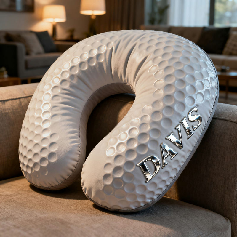Personalized Golf Surface U Shaped Pillow Living Room Decor Christmas Gifts For Golf Lovers