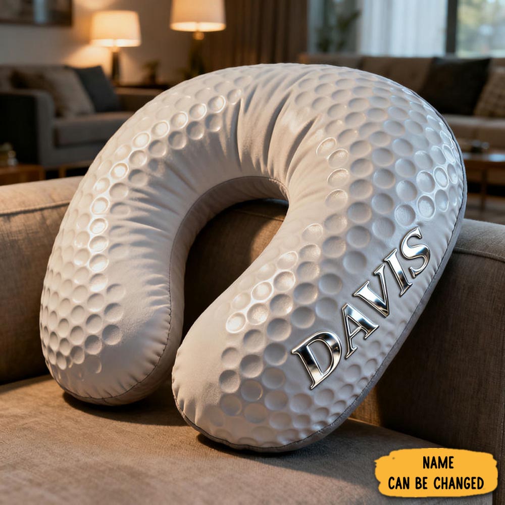 Personalized Golf U Shaped Pillow Sport Themed Indoor Decor Golf Gifts For Men