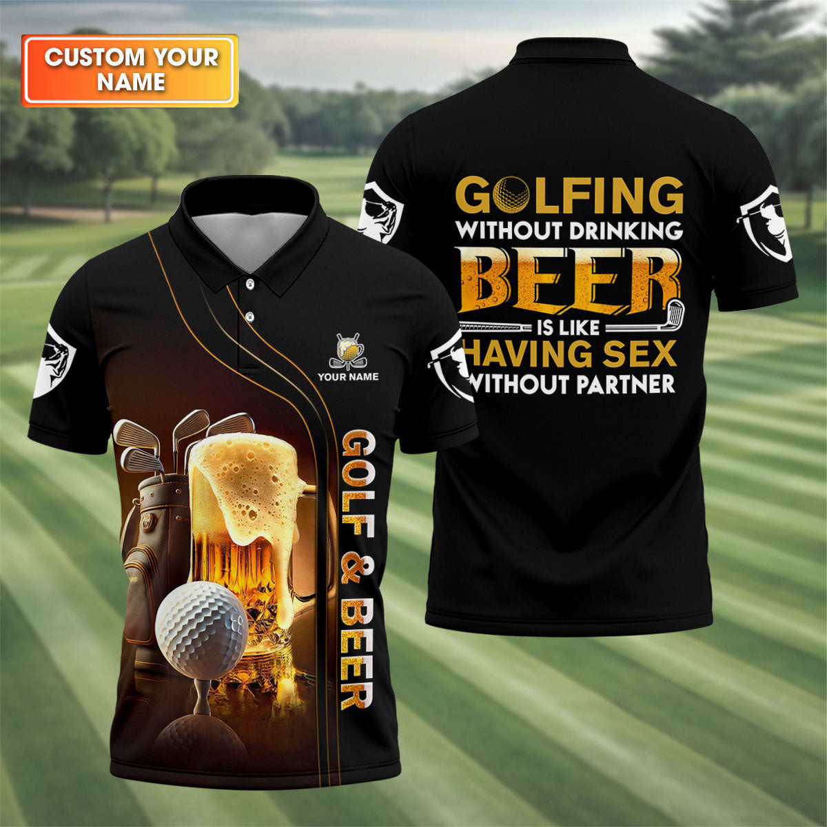 Personalized Golfing Without Drinking Beer Polo Shirt Best Golf Attire Present Idea For Father