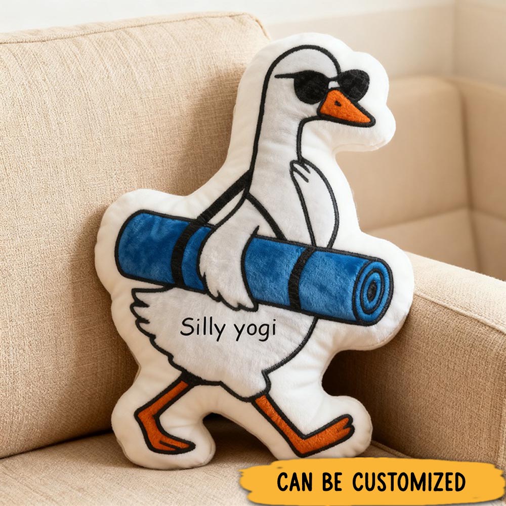 Personalized Goose Yoga Pillow Funny Yoga Pillow Meditation Pillow Graphic 3D Print Pillow Funny Yoga Gift Perfect Gift for Yoga Lovers and Home Comfort