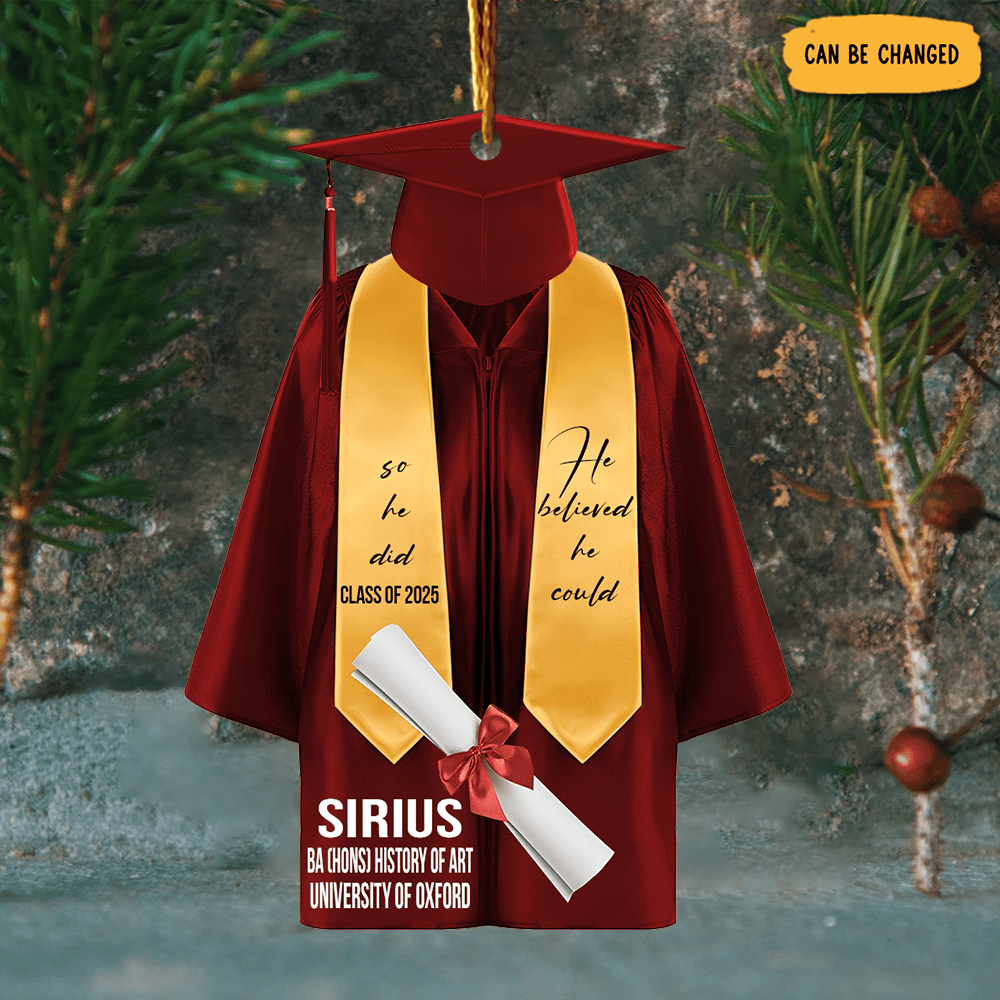 Personalized Graduation Christmas Ornament Winter Decor Student Christmas Presents