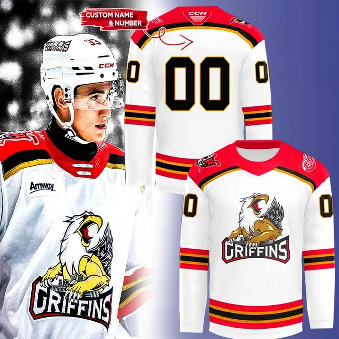 Personalized Grand Rapids Griffins Calder Cup 2025 Playoffs Hockey Jersey Gift For Hockey Fans