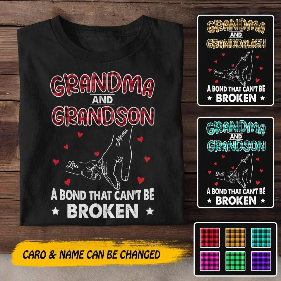 Personalized Grandma And Granddaugh A Bond That Can'T Be Broken Caro T-Shirt Mother's Day Shirt Gift For Daughter In Law On Mother's Day