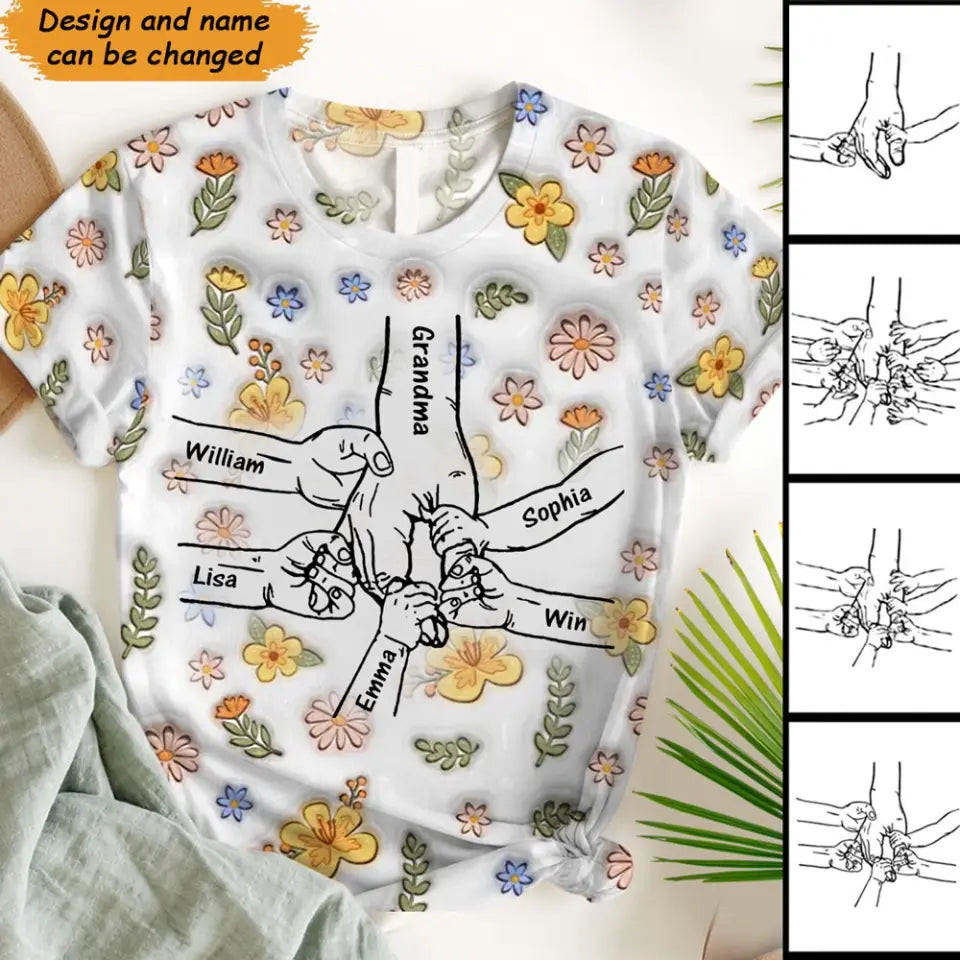 Personalized Grandma Dolphin With Kid Names T-Shirt Mother's Day Shirt Gift For Wife