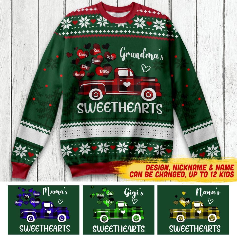 Personalized Grandma Kid Christmas Sweater Mother's Day Gifts For For Mom From Daughter