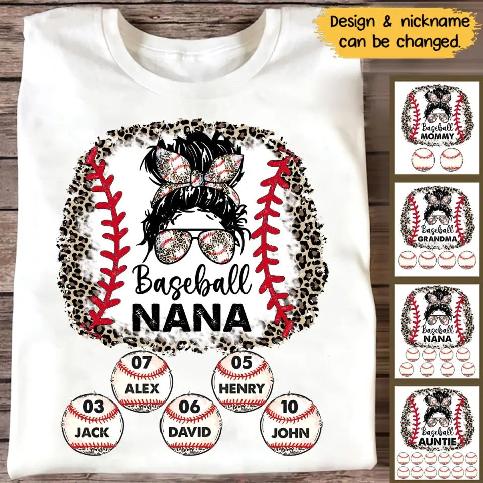 Personalized Grandma Nana Baseball With Kid Name T-Shirt Mother's Day Shirt Unique Mother's Day Gifts