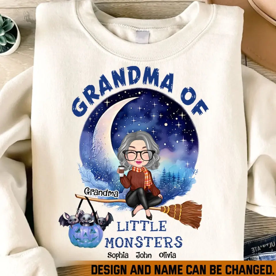 Personalized Grandma Of Little Monsters And Kid Names Sweatshirt Mothers Day Gift For My Daughter