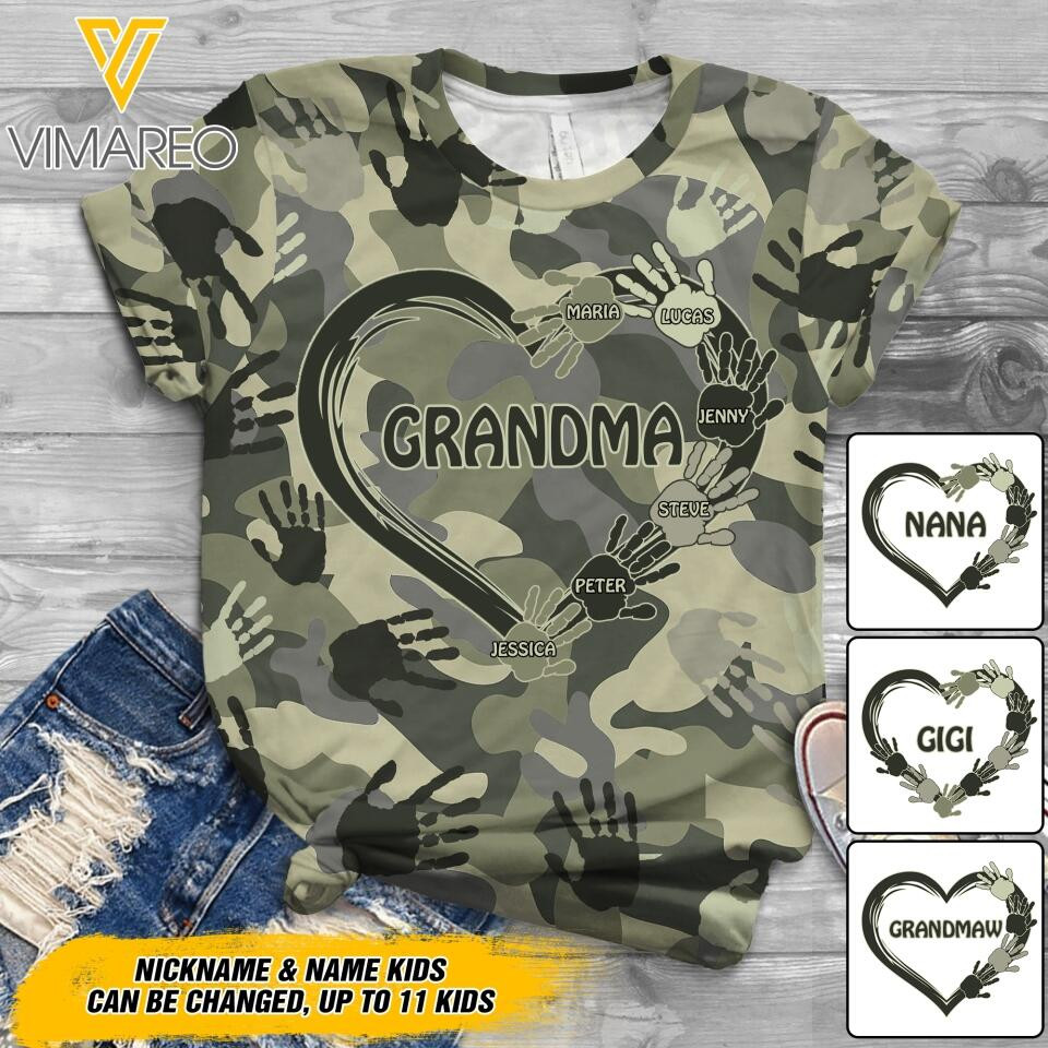 Personalized Grandma's Sweethearts Aunt Mom Kid Name T-Shirt Mother's Day Shirt Best Gifts For Wife