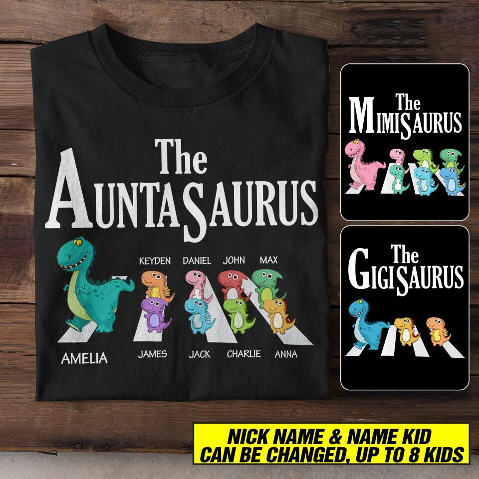 Personalized Grandmasaurus Kid Name T-Shirt Mother's Day Shirt Ideas For My Wife