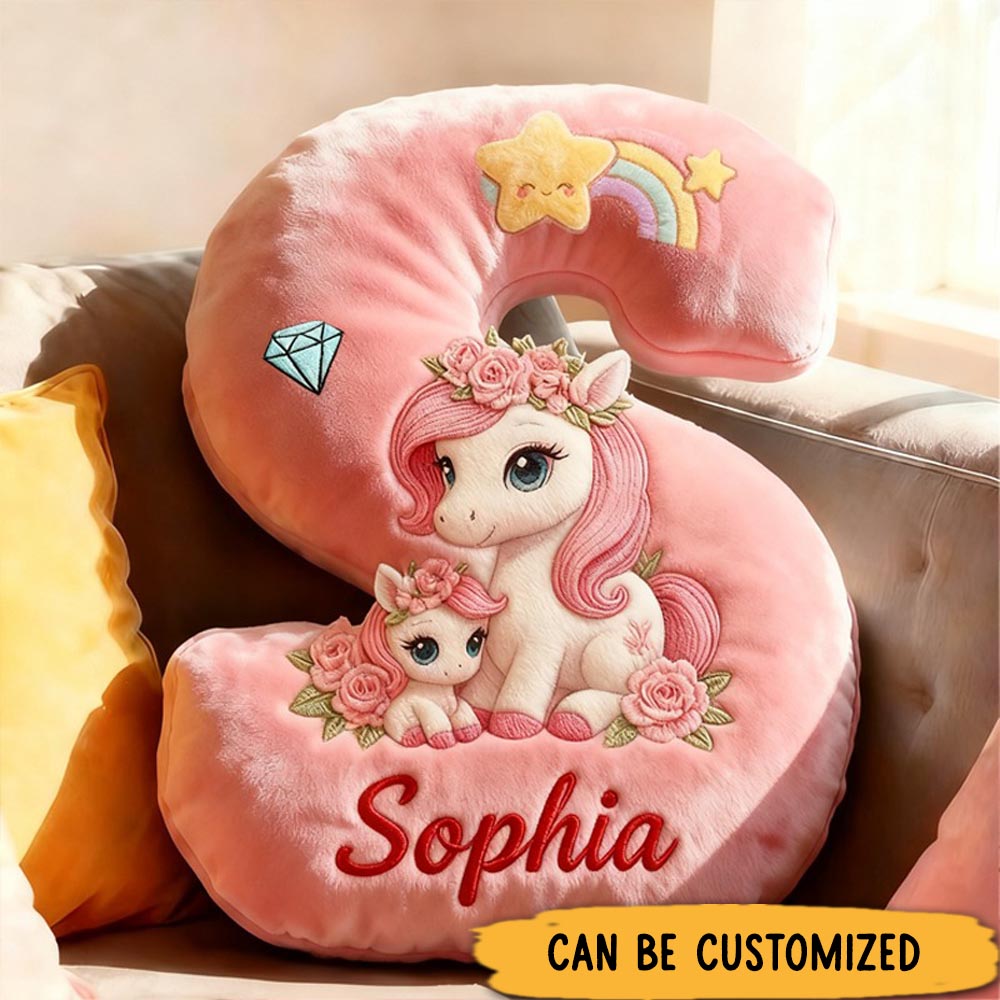 Personalized Graphic 3D 26 Letters Pretty Elves Family Pillow Special Gift for Family Members