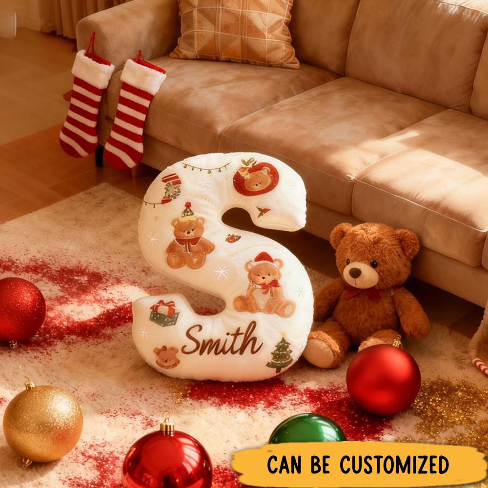 Personalized Graphic 3D Cute Bear Family Pillow for Family Members