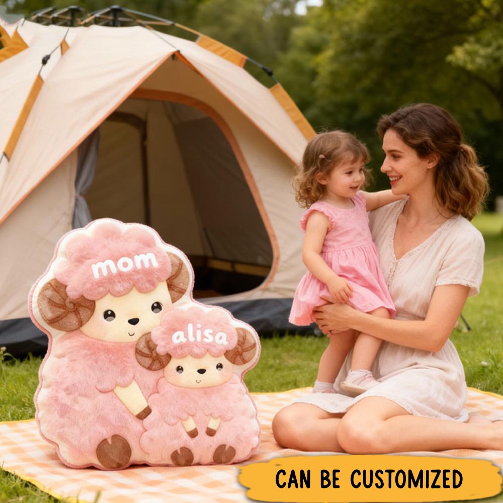 Personalized Graphic 3D Cute Sheep Pillow Special Gift for Family Members